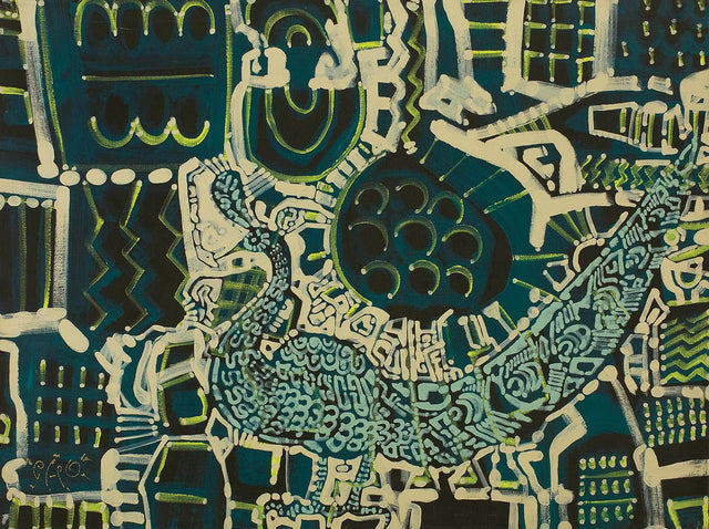 Inner conscious 1|Ea Ka Zar Cho- Acrylic on Canvas, 2016, 36 x 48 inches