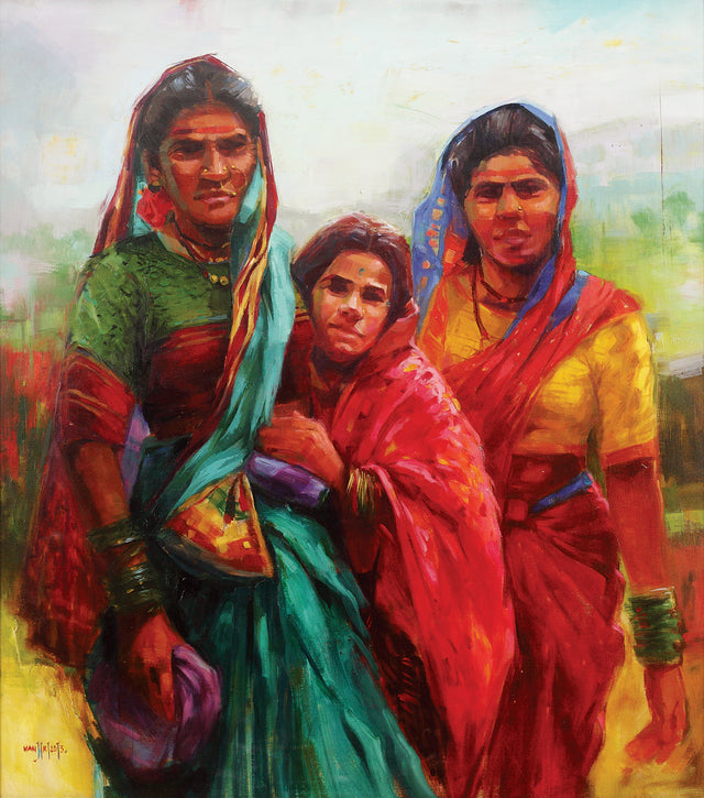 Tigji|Manjiri More- Oil on Canvas, 2013, 34 x 36 inches