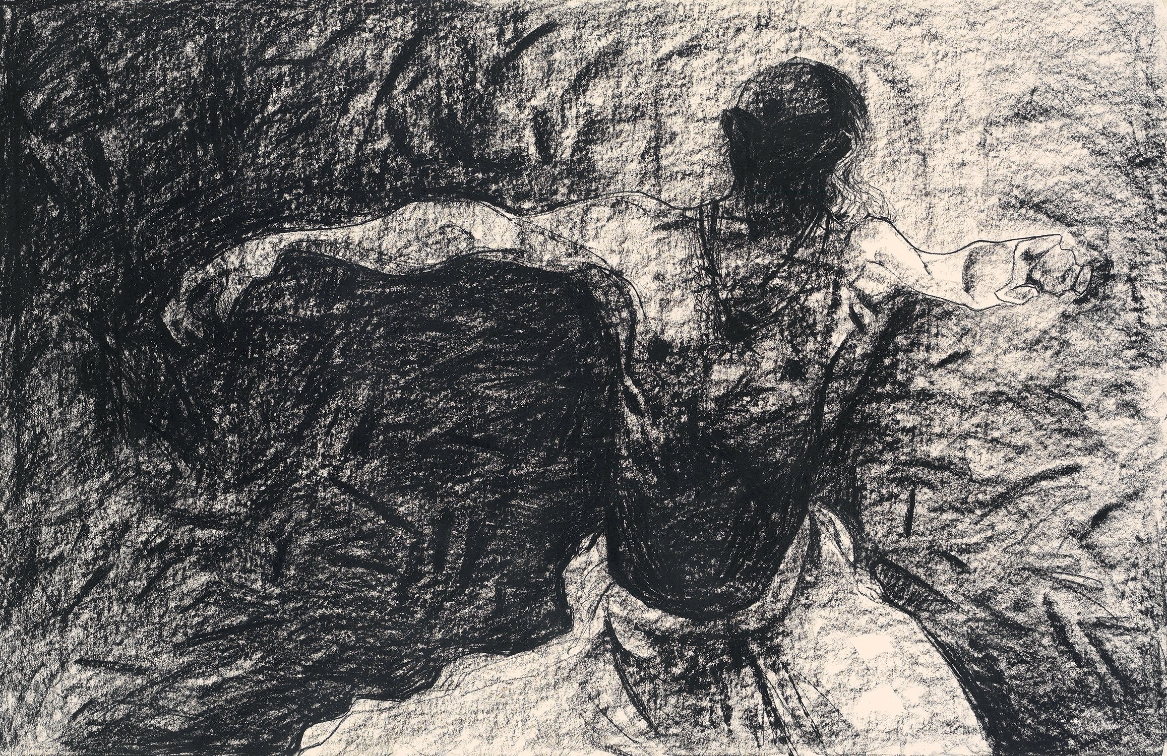 Performer 293|S. Mark Rathinaraj- Charcoal on Board, , 22.5 x 35 inches
