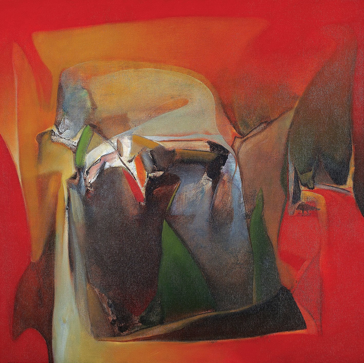 Nature II|Shrikant Lalasaheb Kadam- Acrylic on Canvas, 2013, 36 x 36 inches