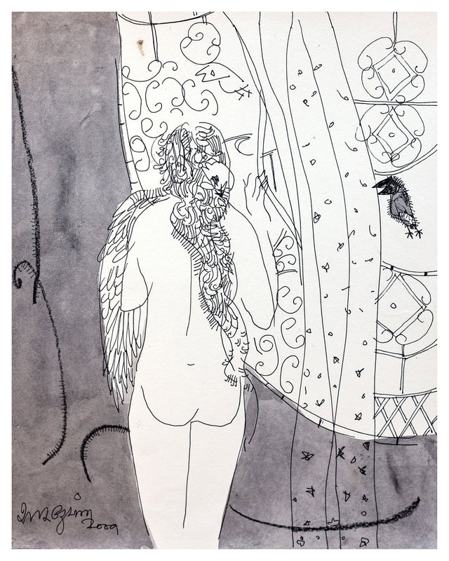 Beside of my Dream 16|A. Vasudevan- Pen and Ink on Board, 2013, 9 x 7.5 inches