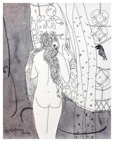 Beside of my Dream 16|A. Vasudevan- Pen and Ink on Board, 2013, 9 x 7.5 inches