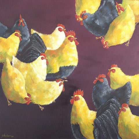 Gang War|G. Srihari- Oil on Canvas, 2017, 36 x 36 inches