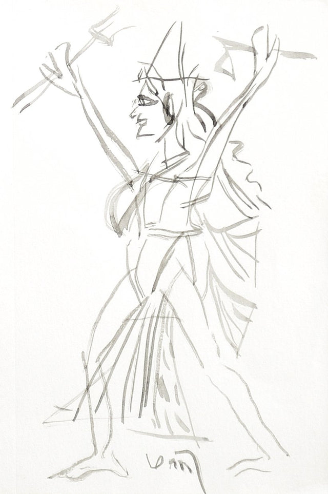 Untitled 15|K.G. Subramanyan- Gouache on Paper Pasted on Mountboard, 2008,  8 x 5.5 inches