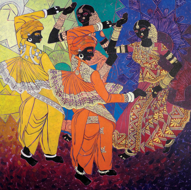 Rhythm of the Seasons 18|Anuradha Thakur- Acrylic on Canvas, 2012, 48 x 48 inches