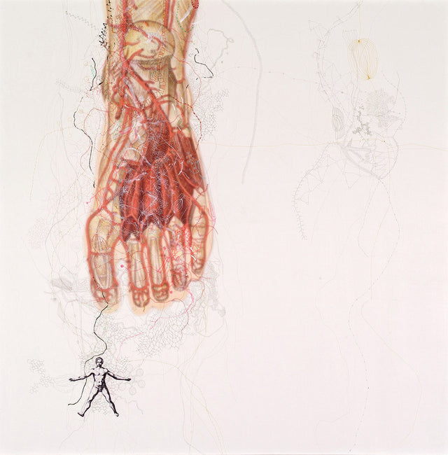Why, no, I wasn't‚ that is, I mean--|Anamika V.- Mixed Media with Silver Point on Canvas , 2015, 22 x 22 inches