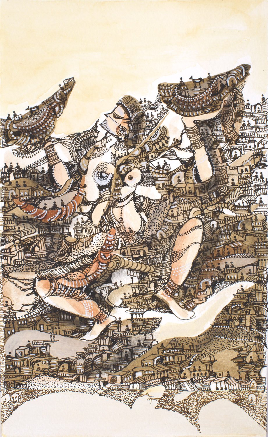 Sristhi 3|Dr. Kusumlata Sharma- Mixed Media on Fabiano Paper, 2017, 10 x 8 inches