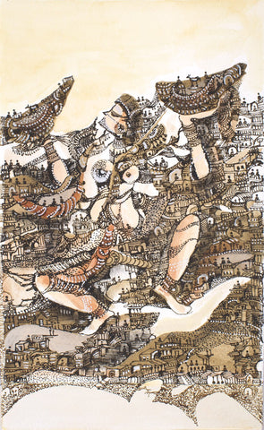 Sristhi 3|Dr. Kusumlata Sharma- Mixed Media on Fabiano Paper, 2017, 10 x 8 inches