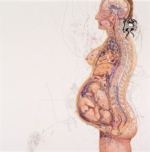 No? I'll prove it to you with in the next 15 minutes|Anamika V.- Mixed Media with Silver Point on Canvas , 2015, 22 x 22 inches