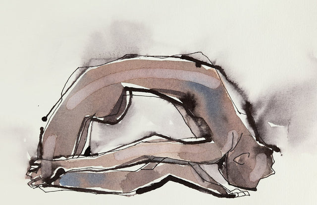 Yoga 42|S. Mark Rathinaraj- Pen and Ink on Paper, , 5.5 x 8.5 inches