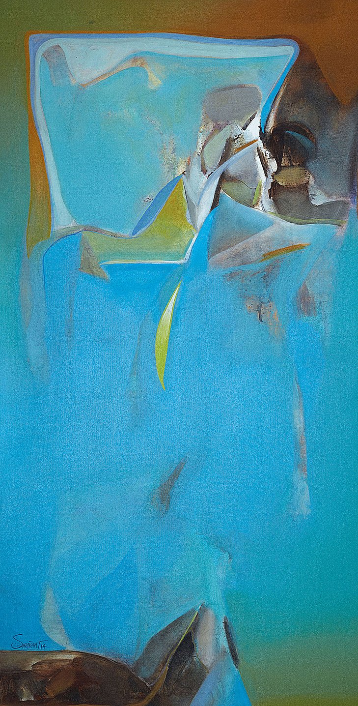 Nature III|Shrikant Lalasaheb Kadam- Acrylic on Canvas, 2014, 48 x 24 inches