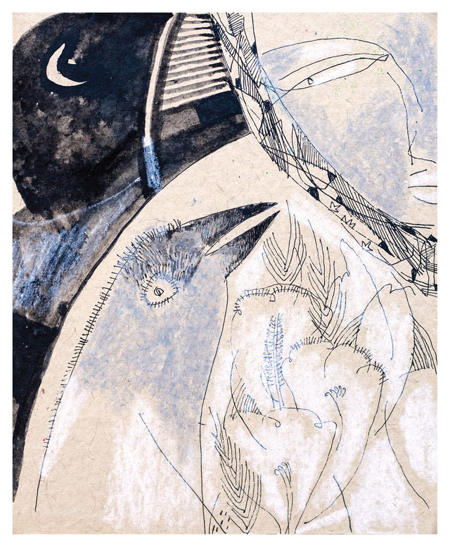 Beside of my Dream 17|A. Vasudevan- Pen and Ink on Board, 2013, 7 x 5 inches