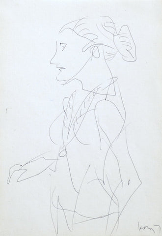 Untitled 16|K.G. Subramanyan- Pen on Paper Pasted on Mountboard, 2008, 7.5 x 5.5 inches