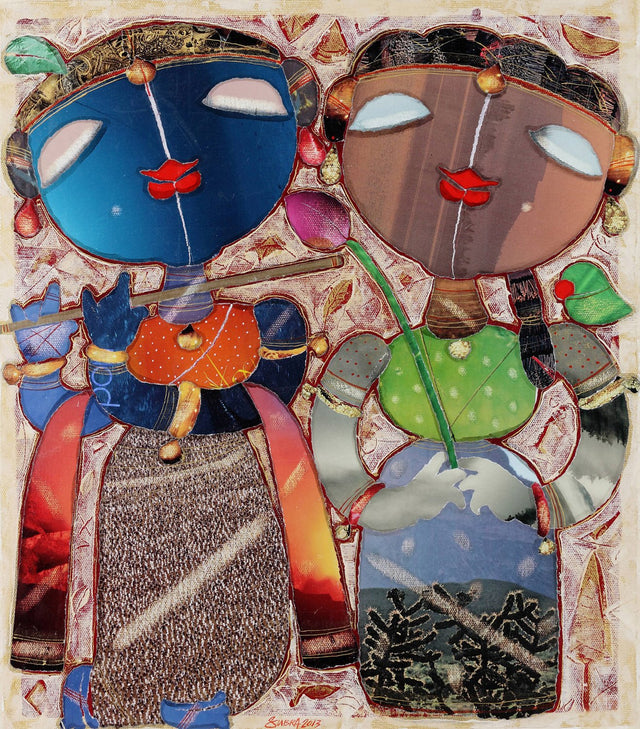 Radha Krishnan Subra|G. Subramanian- Mixed Media on Canvas, 2013, 24 x 21 inches