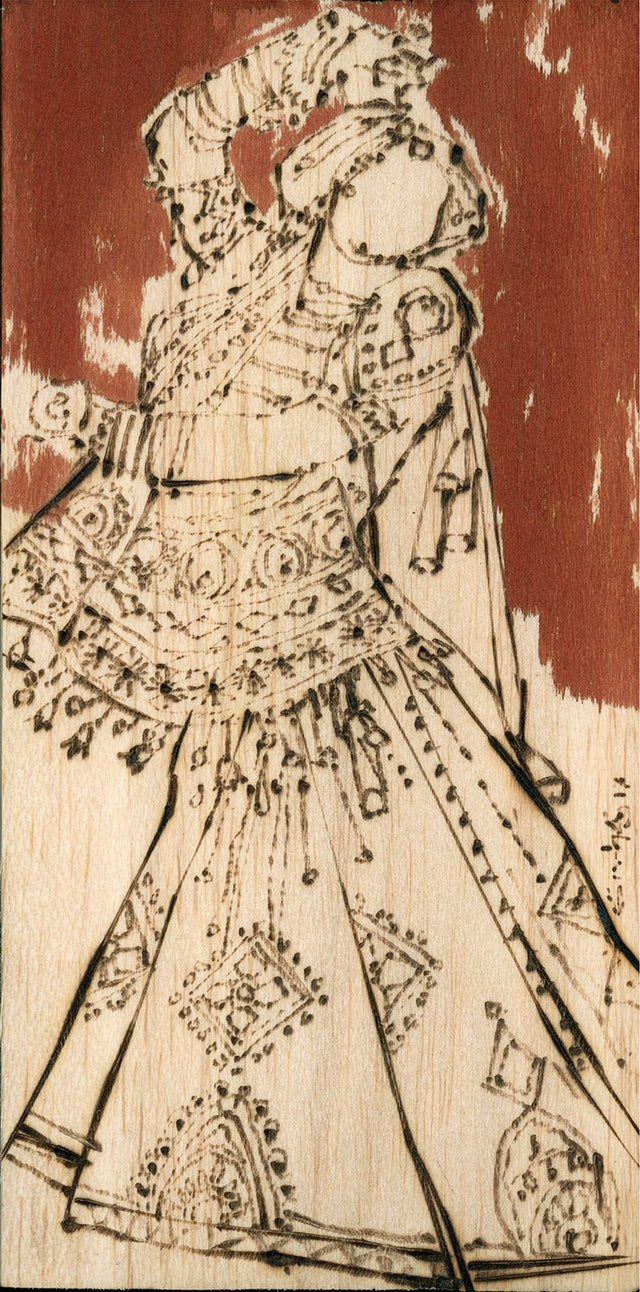 Performer 210|S. Mark Rathinaraj- Pyrography on Balsa Wood, , 8 x 4 inches
