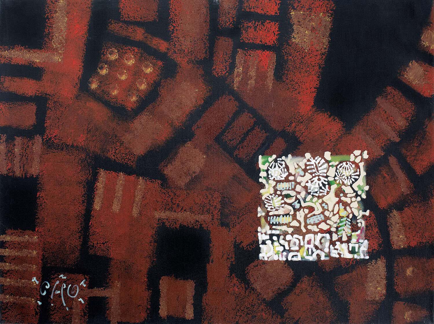 Inner conscious 4|Ea Ka Zar Cho- Acrylic on Canvas, 2016, 36 x 48 inches