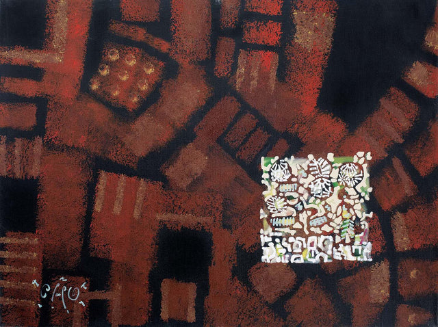 Inner conscious 4|Ea Ka Zar Cho- Acrylic on Canvas, 2016, 36 x 48 inches