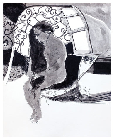 Beside of my Dream 18|A. Vasudevan- Pen and Ink on Board, 2013, 9 x 7.5 inches