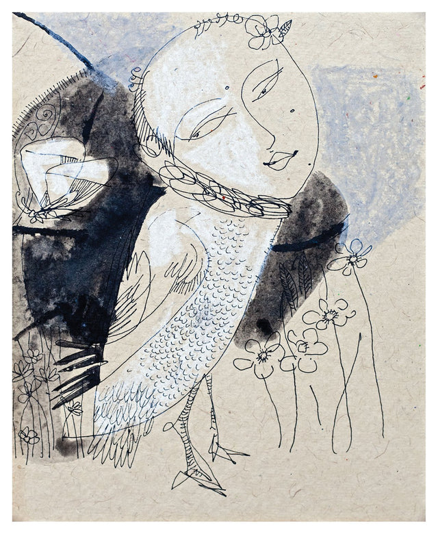 Beside of my Dream 19|A. Vasudevan- Pen and Ink on Board, 2013, 7 x 5 inches