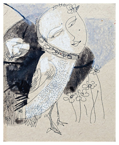 Beside of my Dream 19|A. Vasudevan- Pen and Ink on Board, 2013, 7 x 5 inches