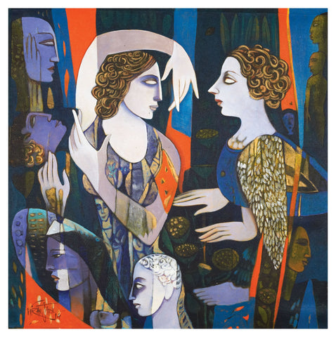 Symphony of life 1|Ram Viranjan- Acrylic on Canvas, 2014, 36 x 36 inches