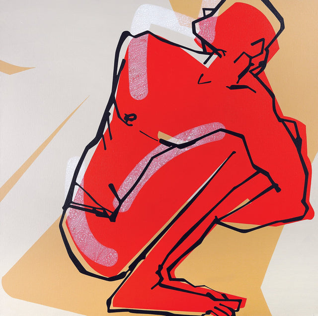 Yoga 49|S. Mark Rathinaraj- Acrylic on Canvas, , 36 x 36 inches