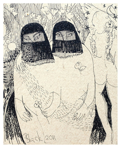 Beside of my Dream 21|A. Vasudevan- Pen and Ink on Board, 2013, 7 x 5 inches