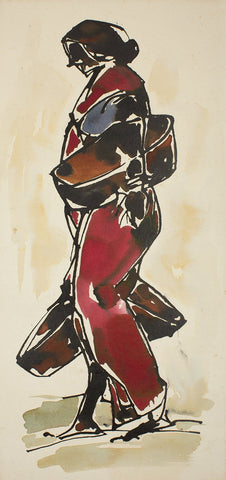 Return to Home II|S. Mark Rathinaraj- Pen and Ink on Paper, , 15 x 7 inches