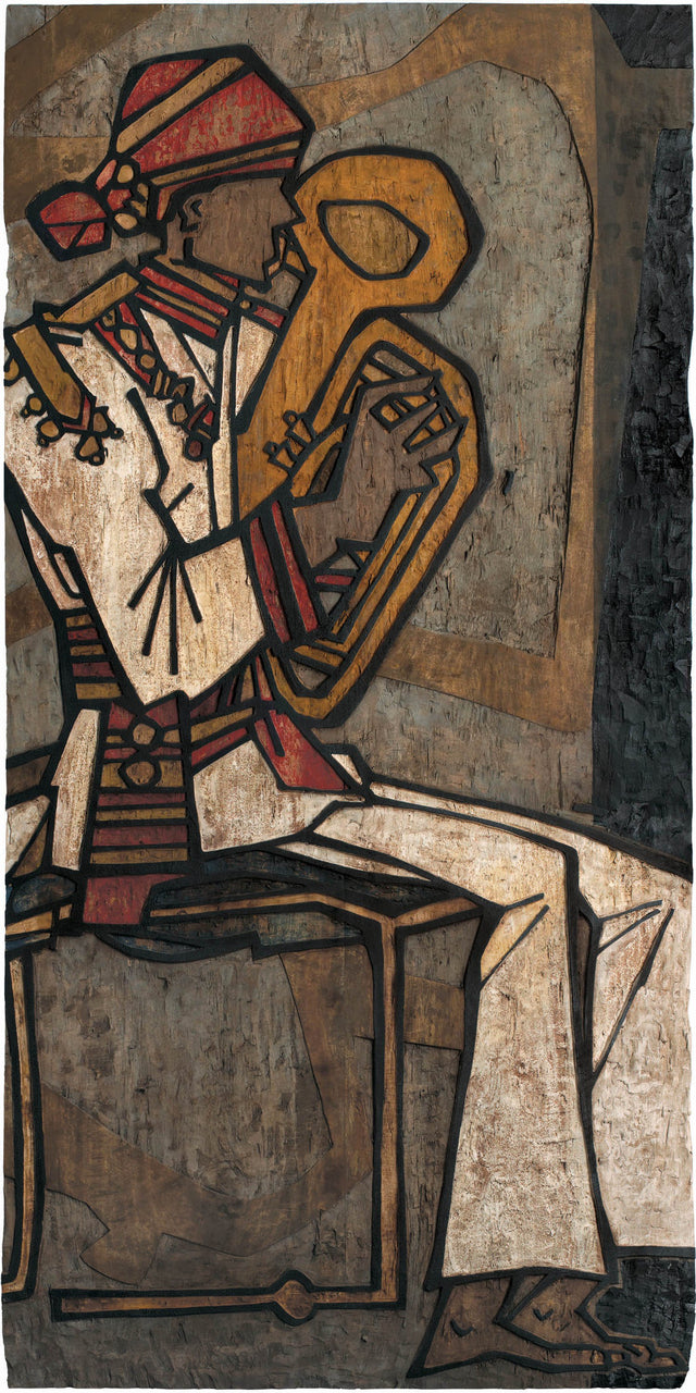 Performer 306|S. Mark Rathinaraj- Wood Carving, , 48 x 24 inches