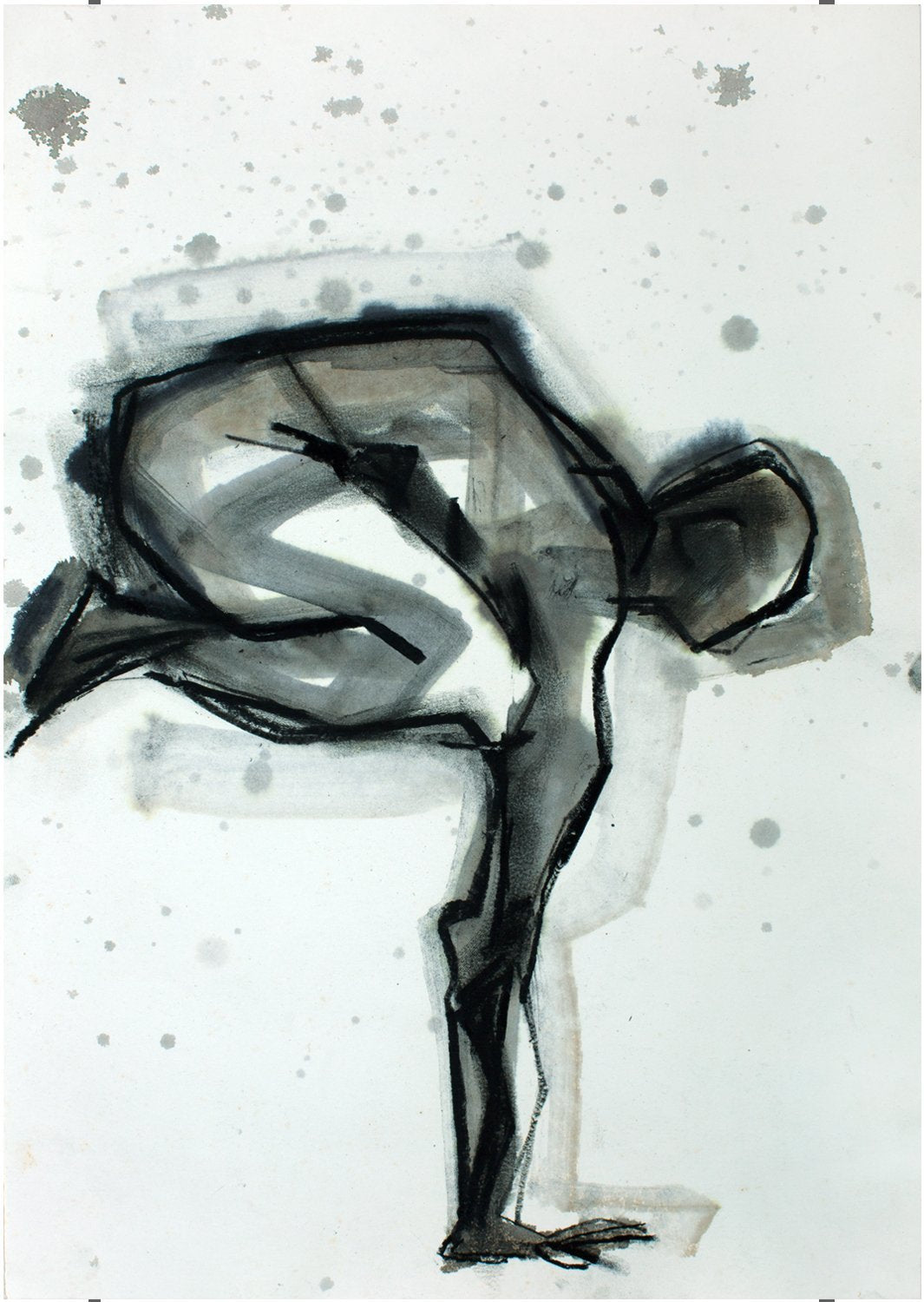 Yoga 39|S. Mark Rathinaraj- Pen and Ink on Paper, , 8.5 x 5.5 inches