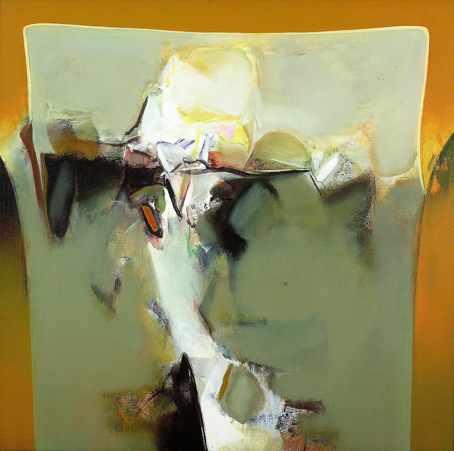 Nature IX|Shrikant Lalasaheb Kadam- Acrylic on Canvas, 2015, 36 x 36 inches