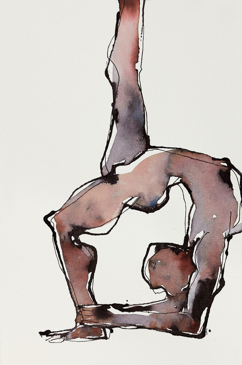 Yoga 10|S. Mark Rathinaraj- Pen and Ink on Paper, , 8.5 x 5.5 inches