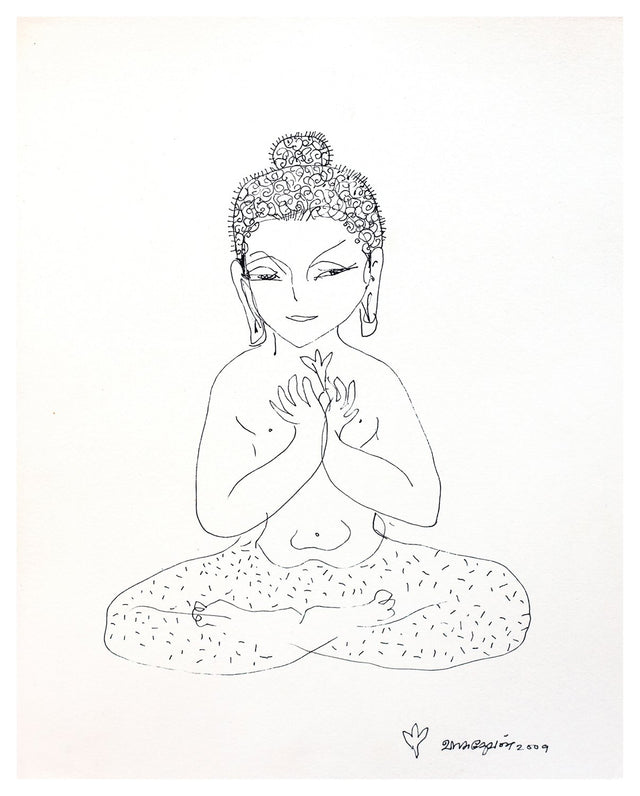Beside of my Dream 24|A. Vasudevan- Pen and Ink on Board, 2013, 9 x 7.5 inches