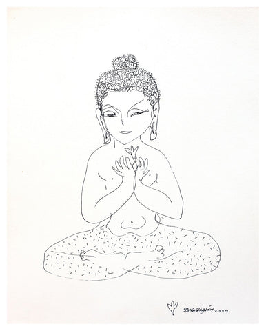 Beside of my Dream 24|A. Vasudevan- Pen and Ink on Board, 2013, 9 x 7.5 inches
