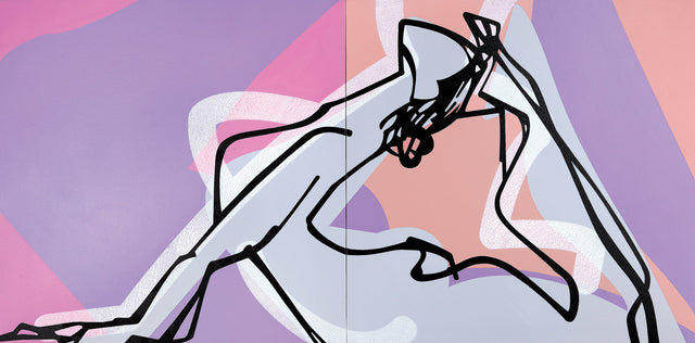 Yoga 11|S. Mark Rathinaraj- Acrylic on Canvas, , 24 x 60 inches