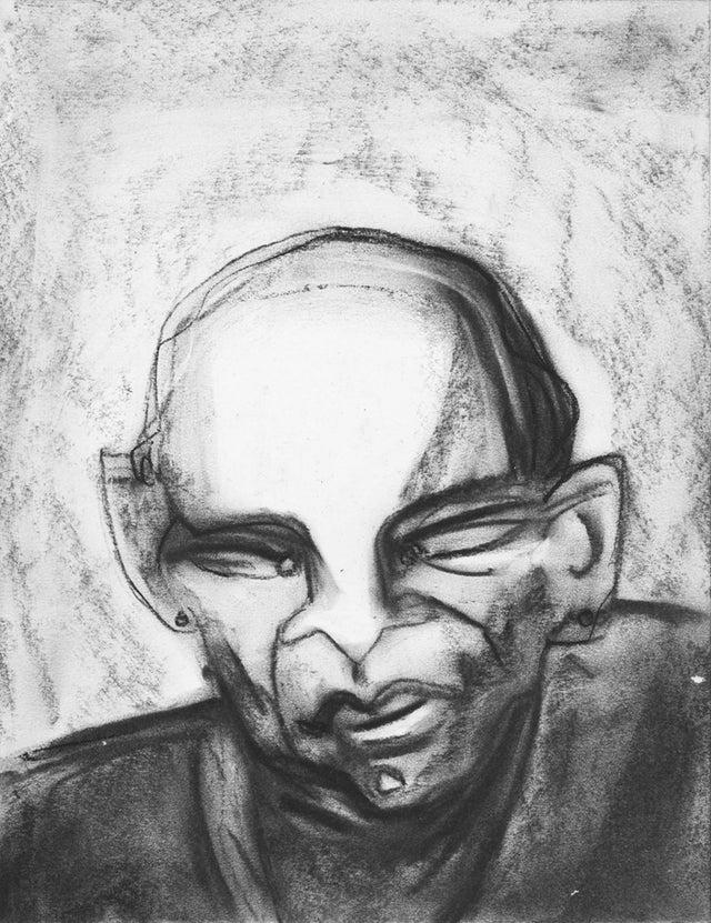Neighbourhood 27|S. Mark Rathinaraj- Charcoal on Board, , 15 x 11.5 inches