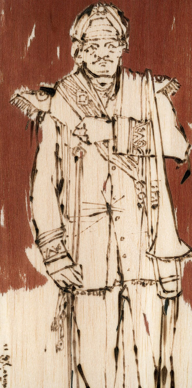 Performer 133|S. Mark Rathinaraj- Pyrography on Balsa Wood, , 8 x 4 inches