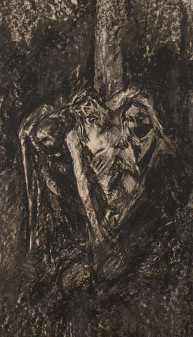 Jesus|S. Mark Rathinaraj- Charcoal on Board, , 17.5 x 10 inches