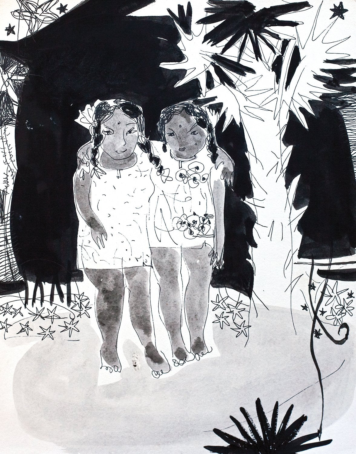 Looking Back 30|A. Vasudevan- Pen and Ink on Board, 2013, 9 x 7.5 inches