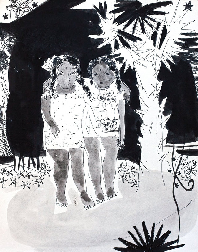 Looking Back 30|A. Vasudevan- Pen and Ink on Board, 2013, 9 x 7.5 inches