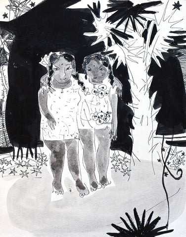 Looking Back 30|A. Vasudevan- Pen and Ink on Board, 2013, 9 x 7.5 inches