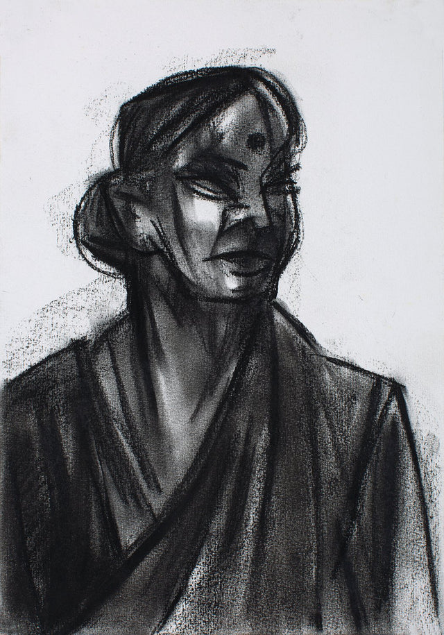 Neighbourhood 30|S. Mark Rathinaraj- Charcoal on Board, , 11 x 7.75 inches