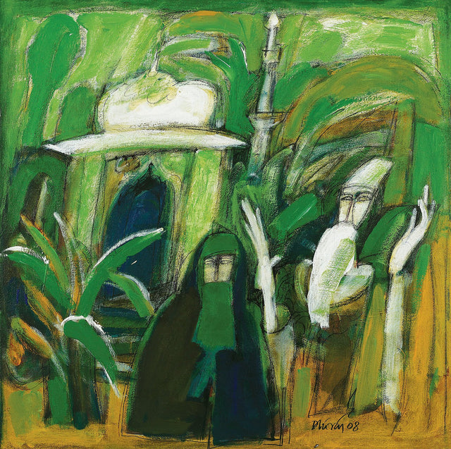 Love Eternal|Dhiraj Choudhury- Acrylic on canvas, 2008, 24 x 24 inches