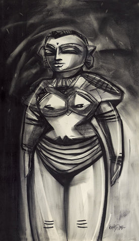 Marappachi Toy I|S. Mark Rathinaraj- Charcoal on Board, , 38.5 x 22 inches