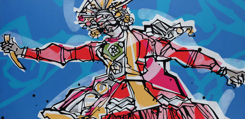 Performer 150|S. Mark Rathinaraj- Acrylic on Canvas, , 30 x 60 inches