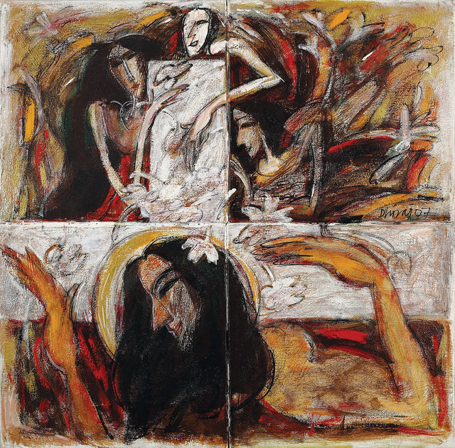 Super Star|Dhiraj Choudhury- Acrylic on canvas, 2007, 24 x 24 inches