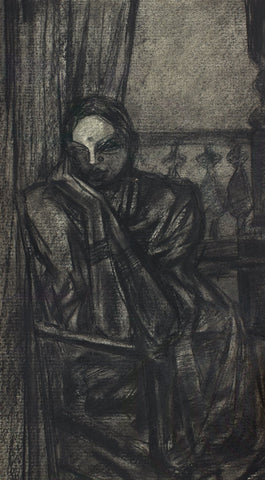 Studio VI|S. Mark Rathinaraj- Charcoal on Board, , 19 x 10.5 inches