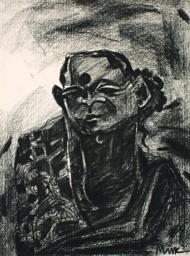 Neighbourhood 152|S. Mark Rathinaraj- Charcoal on Board, , 11 x 7.75 inches