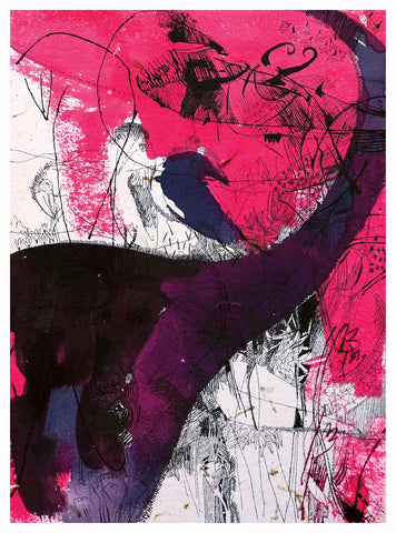 Beside of my Dream 37|A. Vasudevan- Pen and ink on board, 2013, 14.5 x 10.5 inches