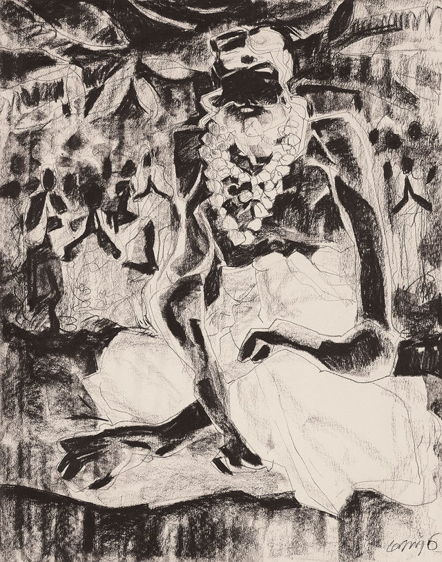 Rishi I|S. Mark Rathinaraj- Charcoal on Board, , 27.5 x 21 inches